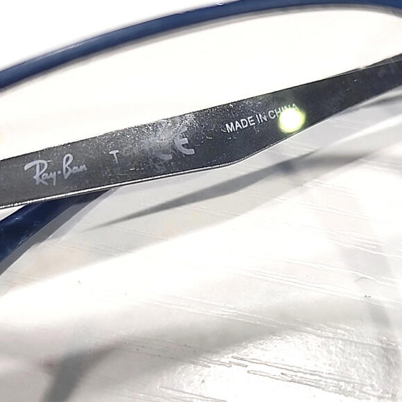 Ray Ban RB6421 3041 Blue Silver Metal Square Eyeglasses Frame 54-18 145 - Picture 9 of 10